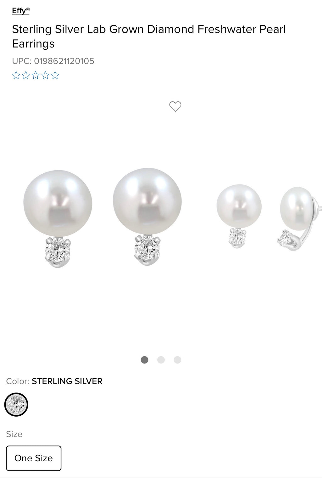 EFFY Collection Cultured Freshwater Pearl & Lab-Grown Diamond Stud Earrings