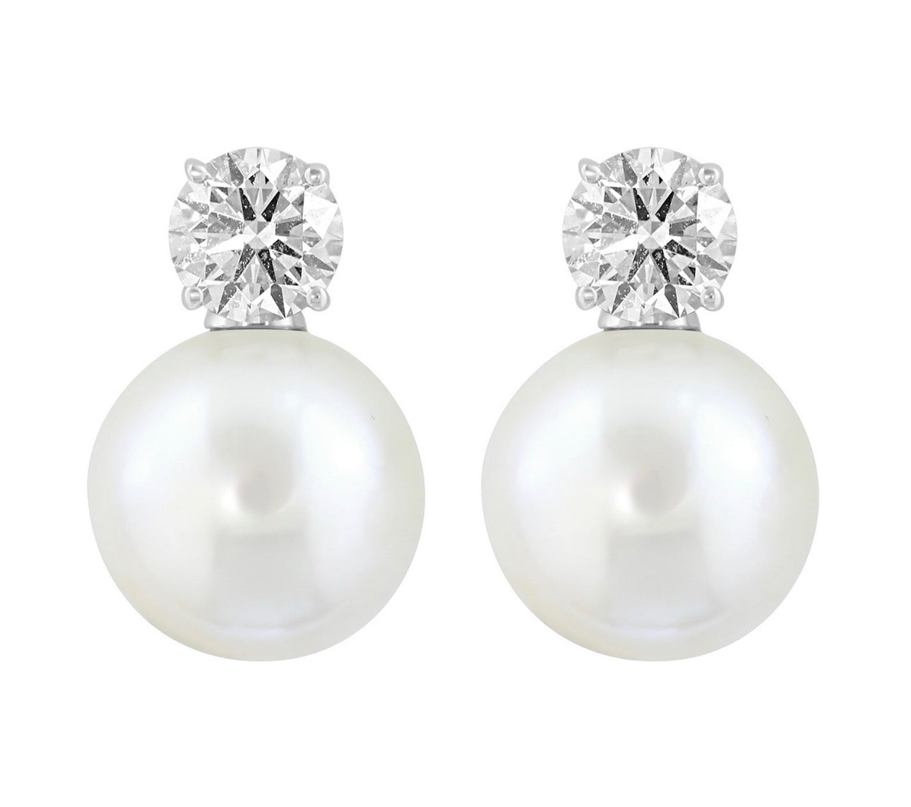 EFFY Collection Cultured Freshwater Pearl & Lab-Grown Diamond Stud Earrings