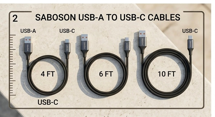 Charger USB A to USB C 10ft